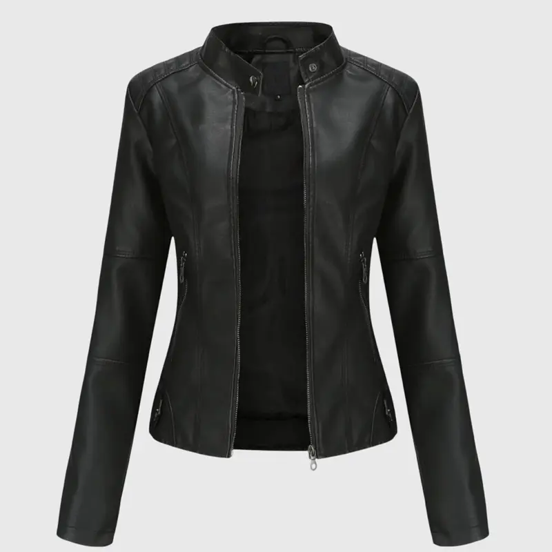 Sophie | Damen Bequem Bikerlederjacke