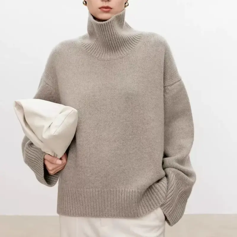 Sophie | Damen Oversized Strick Rollkragenpullover