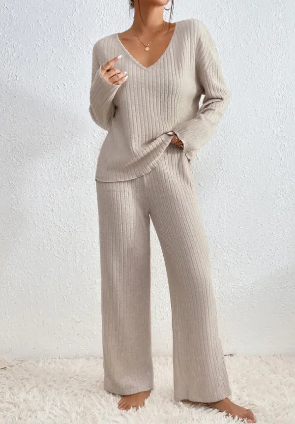 Sophie™ - Geripptes Zweiteiliges Set