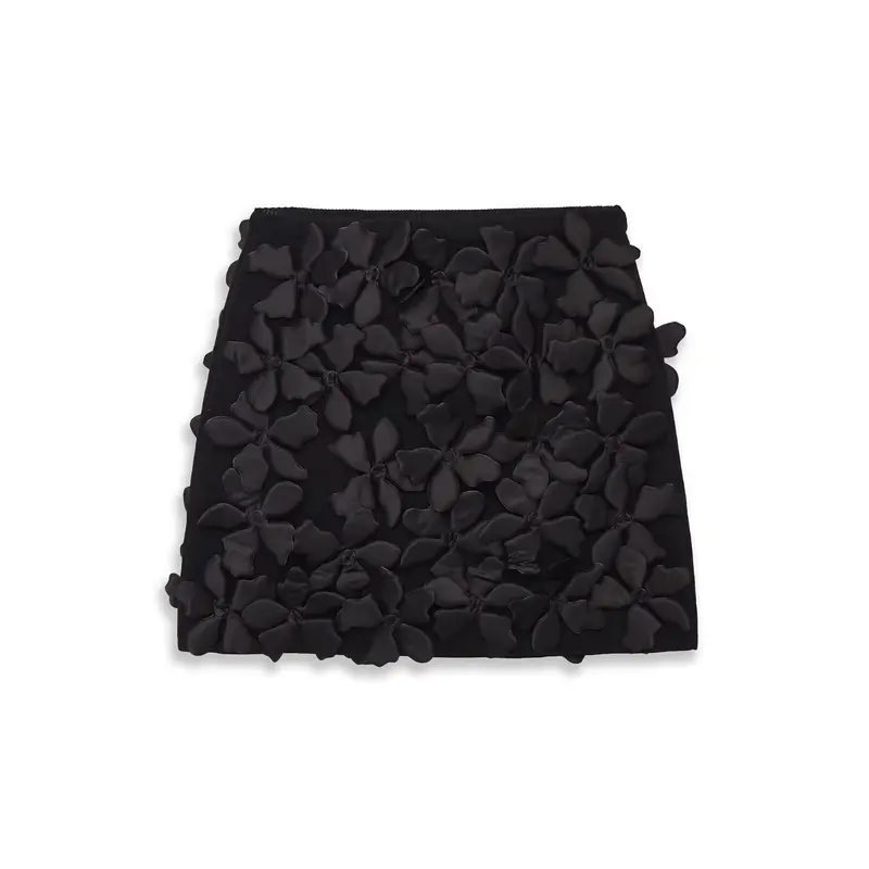 Spicy Girl Flower Construction Gebreide Mini-rok