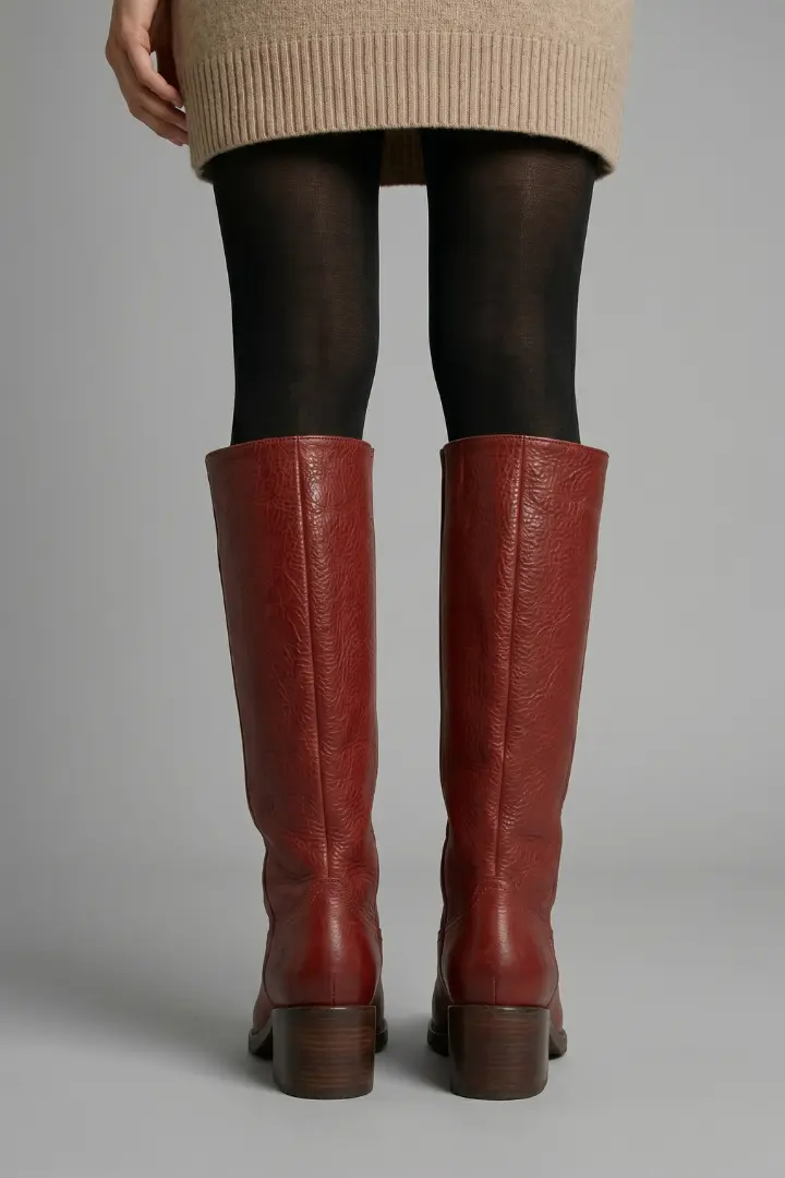 Stefanie | Damen Blockabsatz Wadenhohe Stiefel