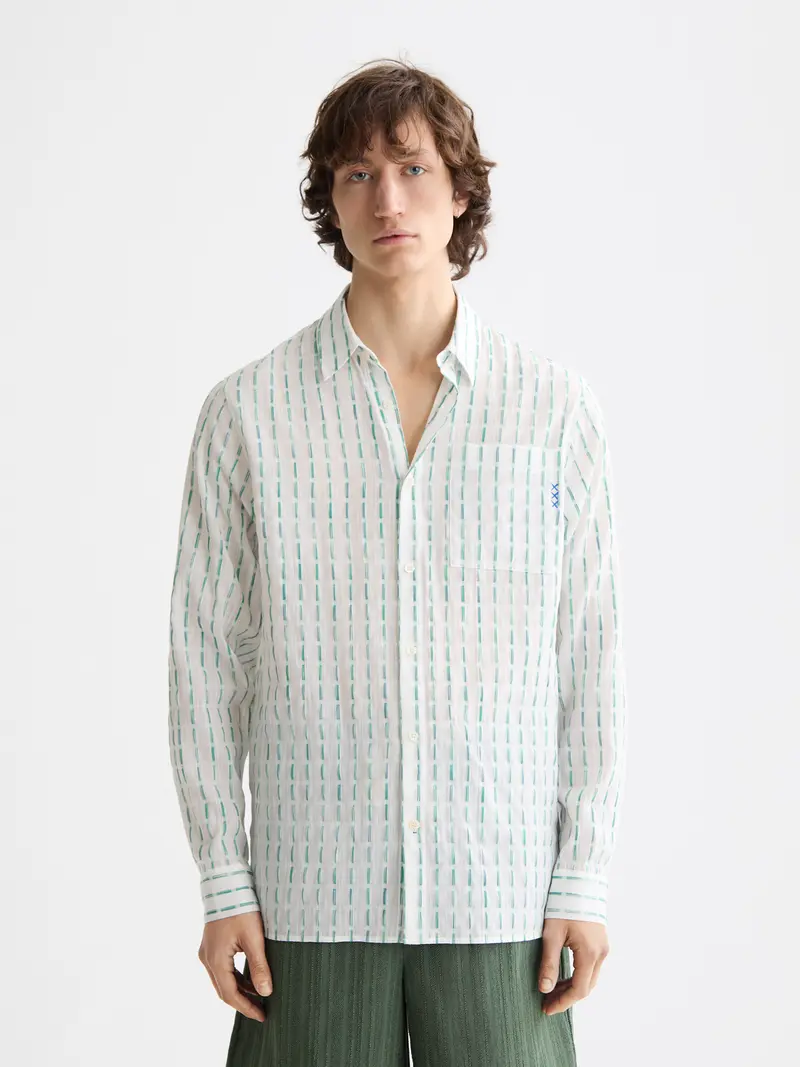 Striped Cotton-Voile Shirt