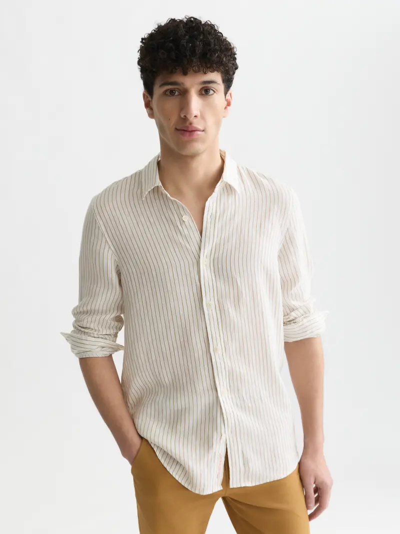 Striped Linen Regular-Fit Shirt