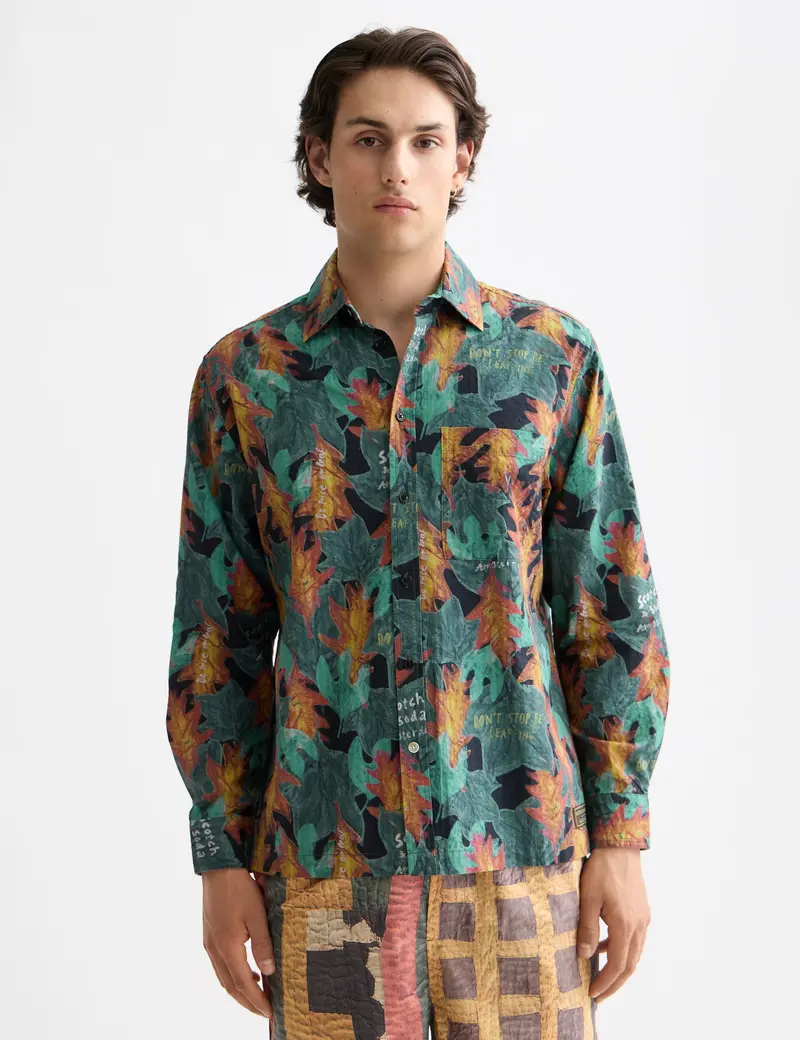 Structured printed shirt