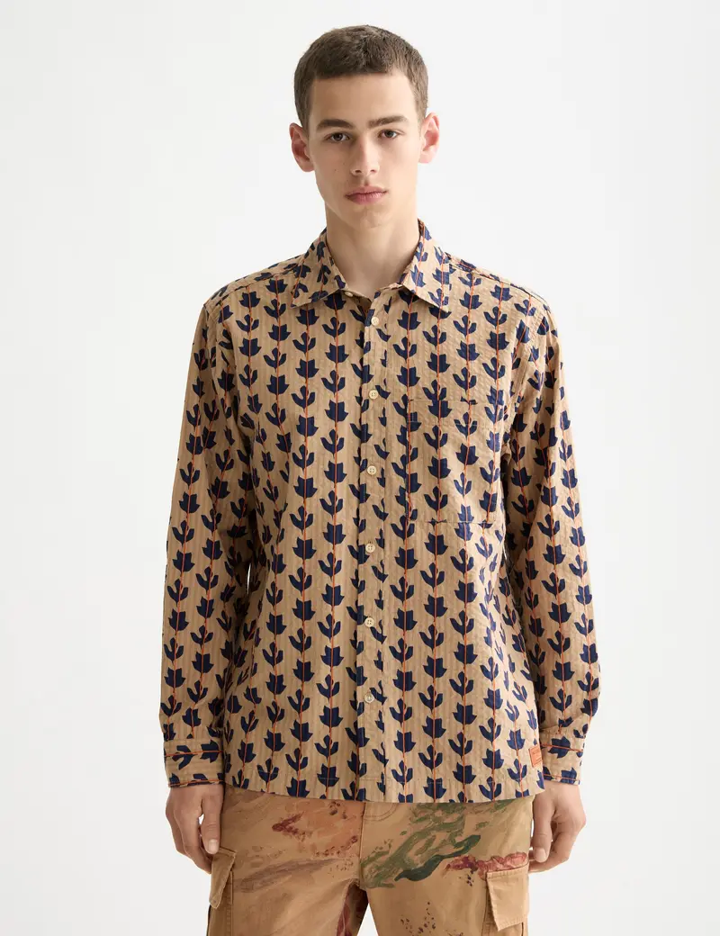 Structured printed shirt