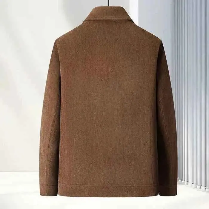 Strukturierte Herren-Reißverschlussjacke