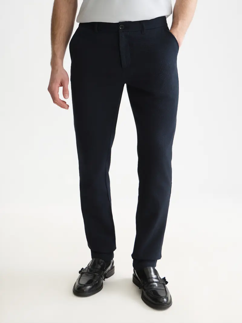 Stuart Mini Yarn-Dyed Cotton-Wool Blend Chino