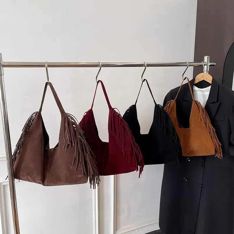 Suede Single Shoulder Tote Bag