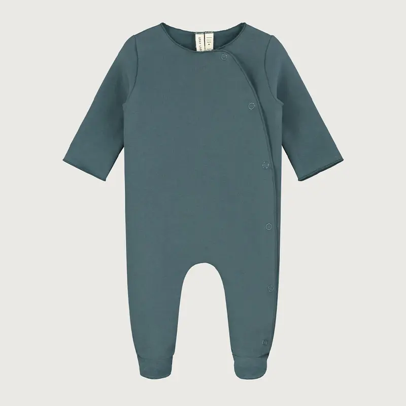 Suit Newborn with Snaps Blue Grey