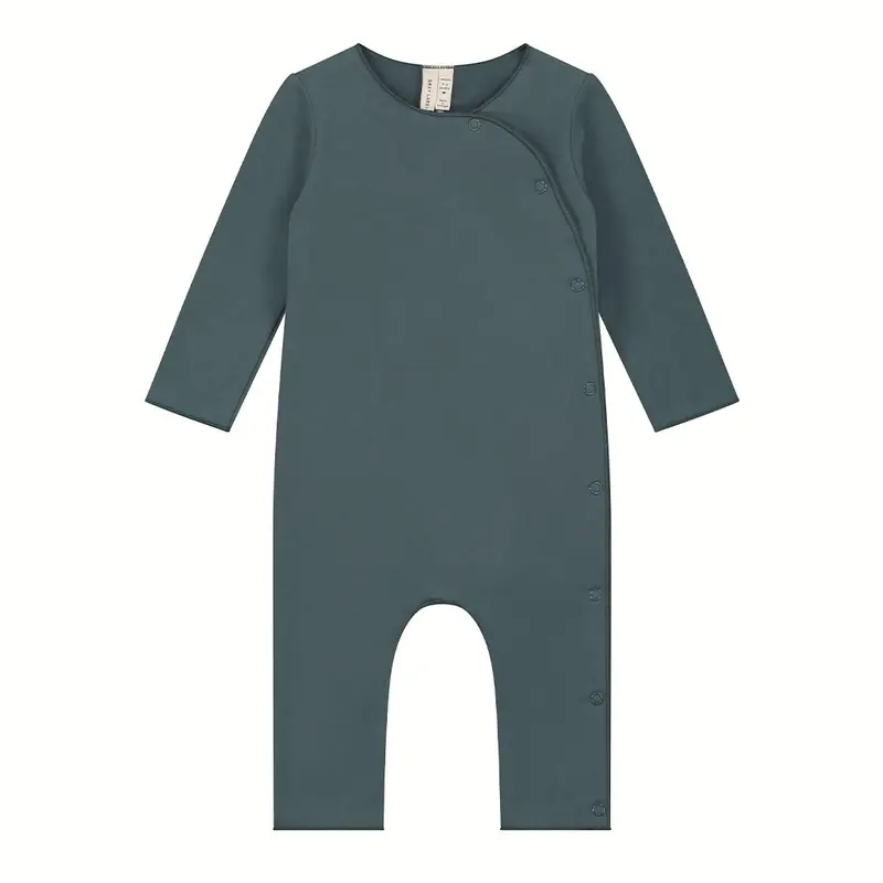 Suit with Snaps Blue Grey Light