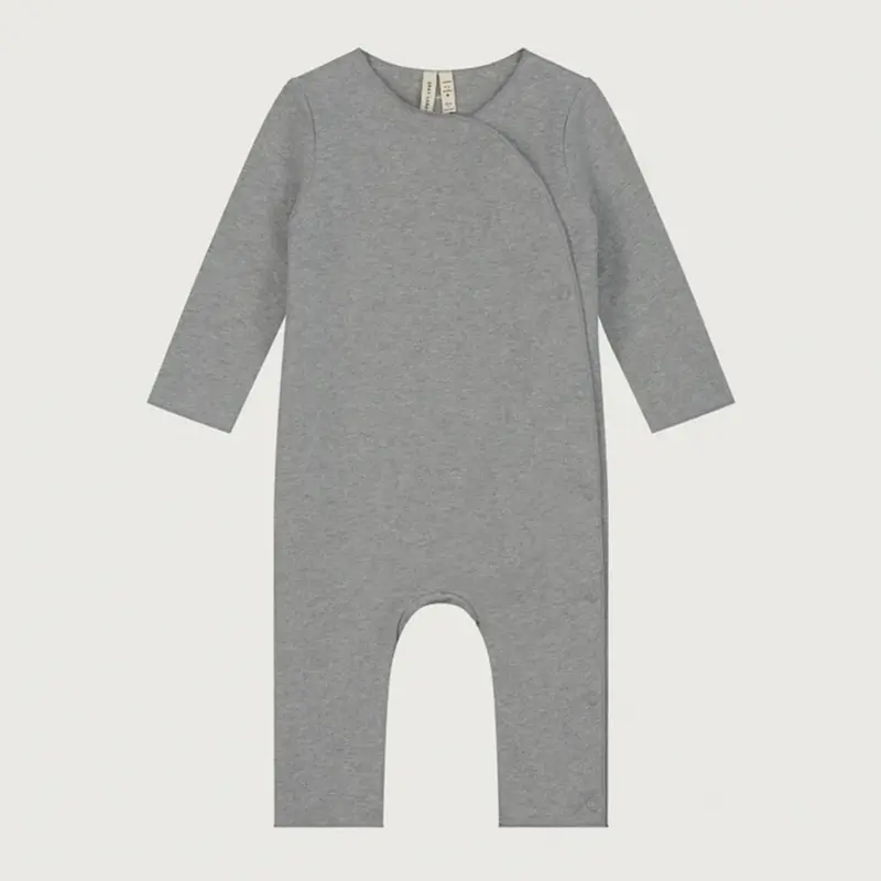 Suit with Snaps Grey Melange