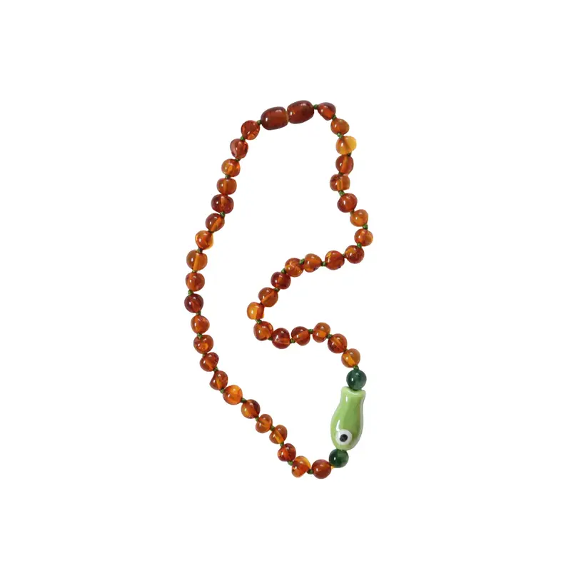 Summer & Storm Necklace Amber Fish