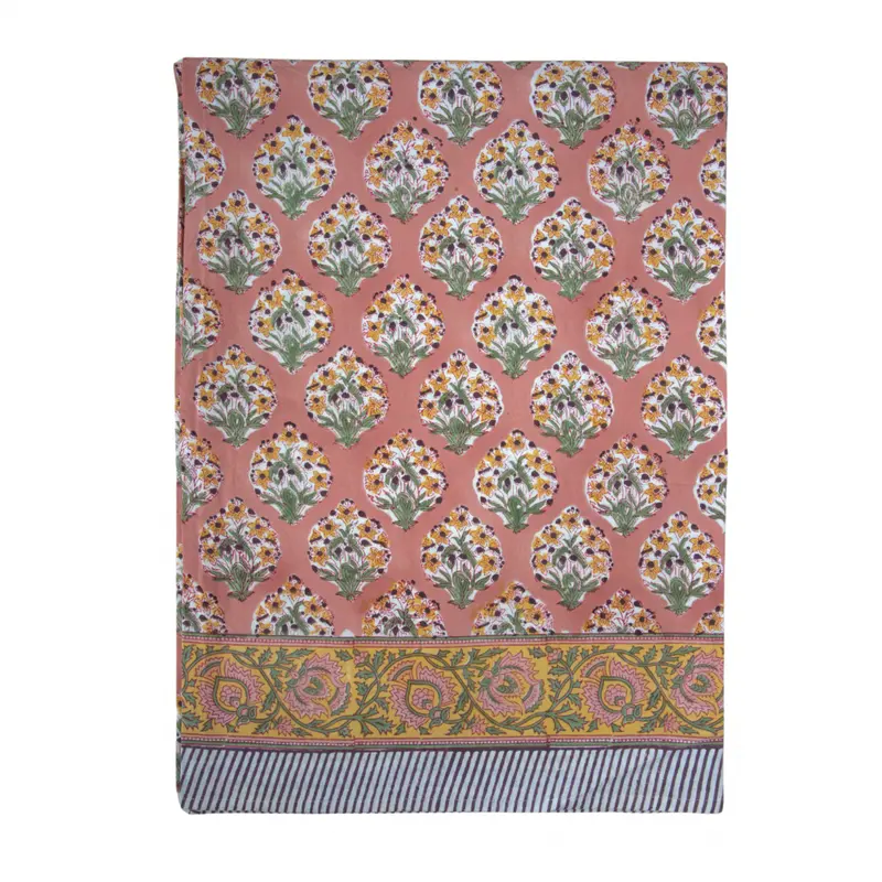 Sunday Block Printed Tablecloth 170x270cm