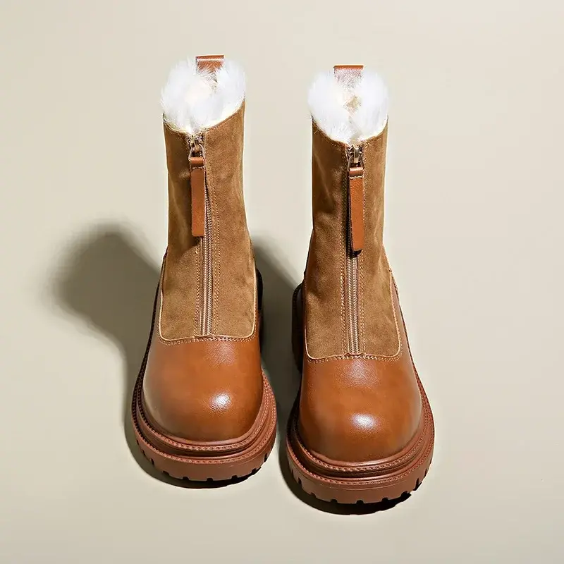 Svea | Damen Winterstiefel mit Fellrand und Profilsohle