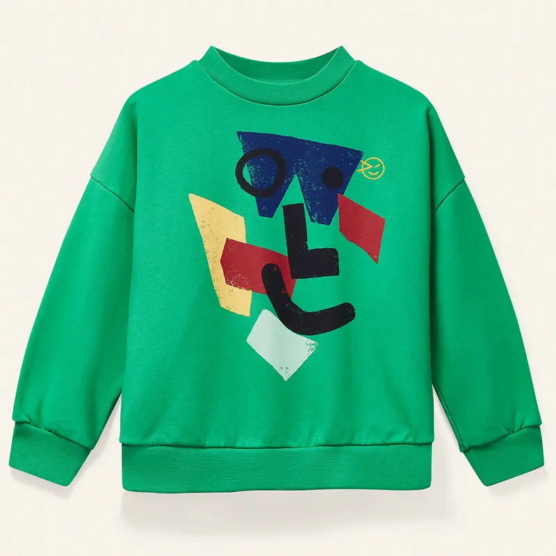 Sweater Amazed Face Fresh Green