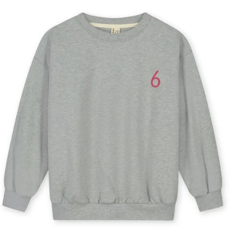 Sweater Birthday Grey Melange Cherry 6