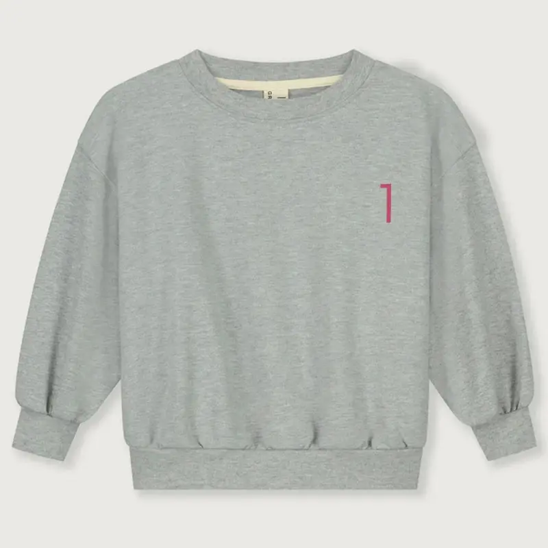 Sweater Birthday Grey Melange Cherry