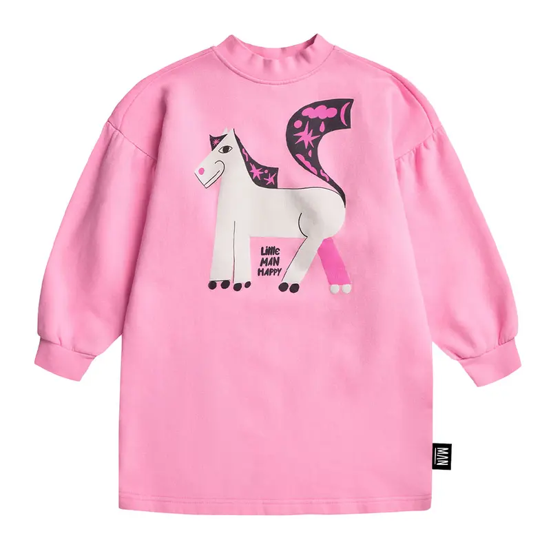 Sweater Dress Puffed Sleeves Magic Horse