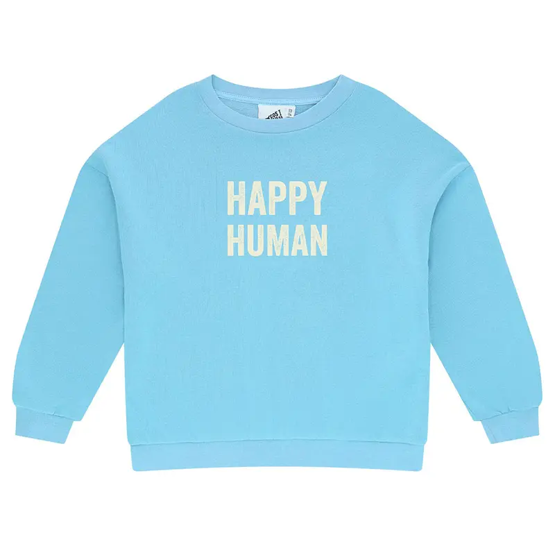 Sweater Happy Human Blue Grotto
