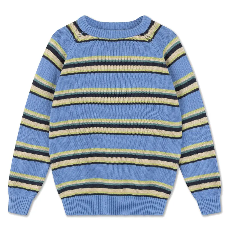 Sweater Knit Raglan Multi Stripe