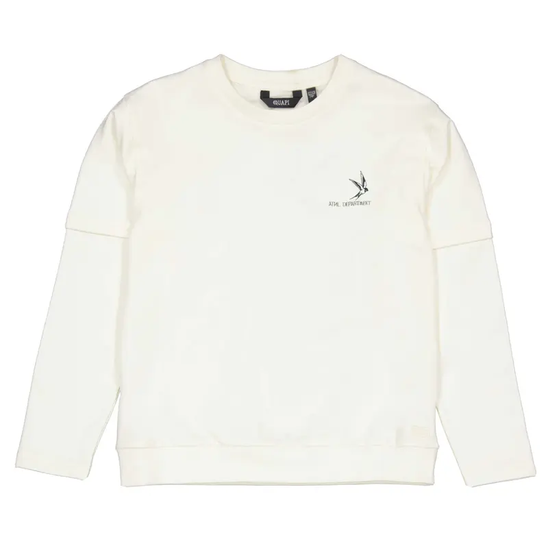 Sweater Oversized ivoorwit met print | Ivory White