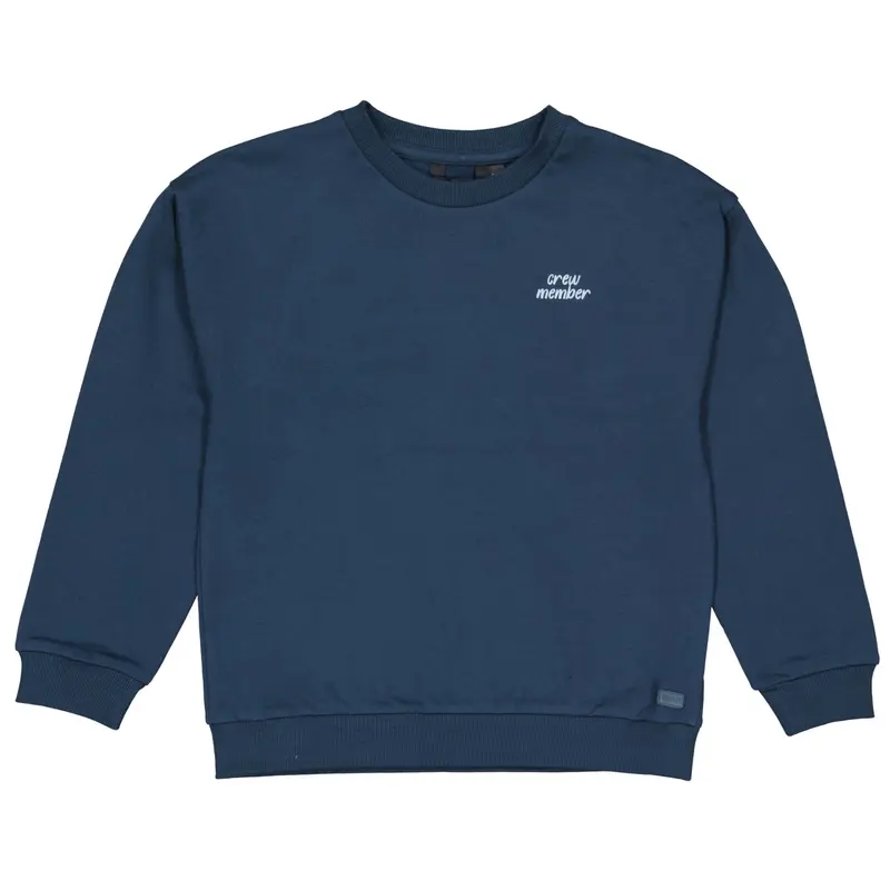 Sweater Oversized nachtblauw met print | Night Blue