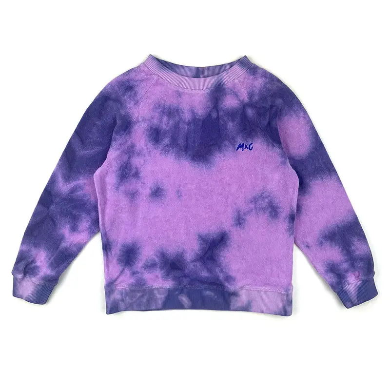 Sweater Toweling Tie Dye Peacock Adult
