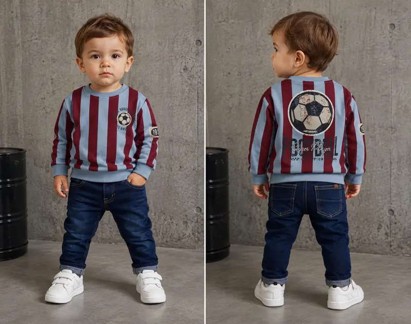 Sweater voetbal blauw