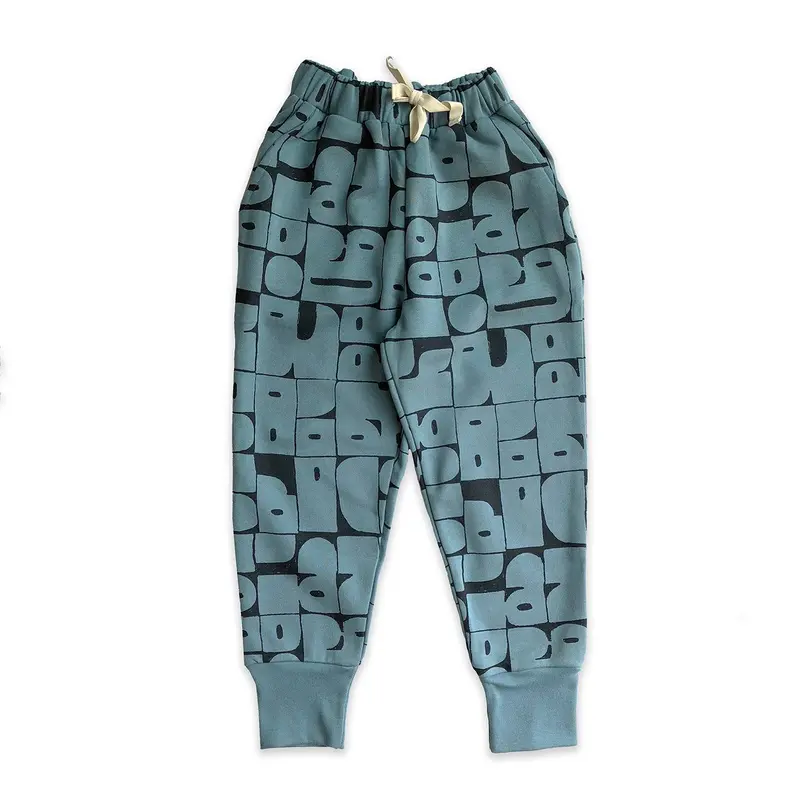 Sweatpants Stone Blue Shapes