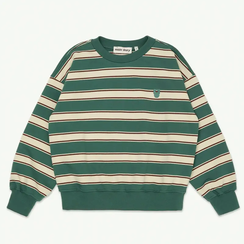 Sweatshirt Bubble Balsam Green Stripe