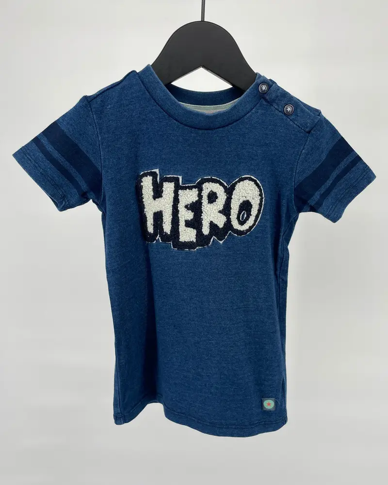 T-shirt Blauw Hero Maat 86