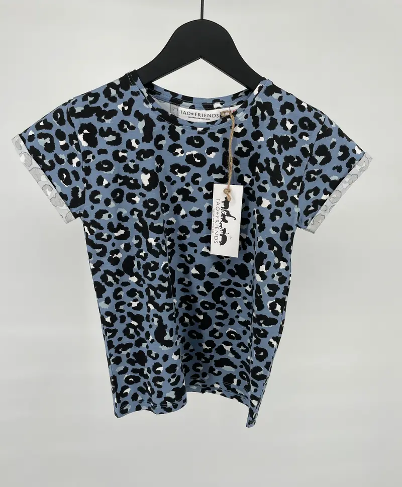 T-shirt Blauw Luipaard