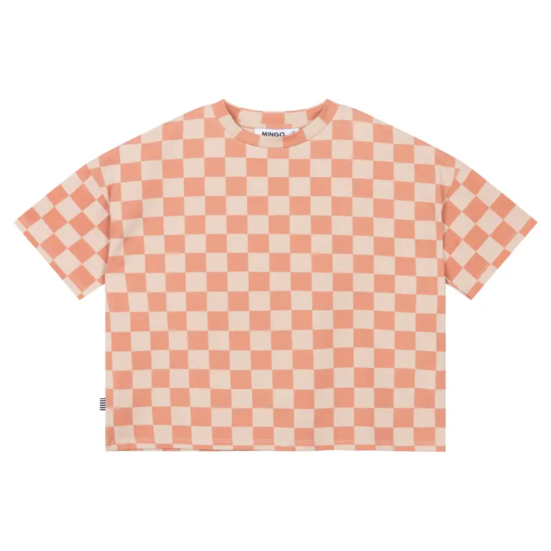 T-shirt Boxy Peach Blocks - Sample