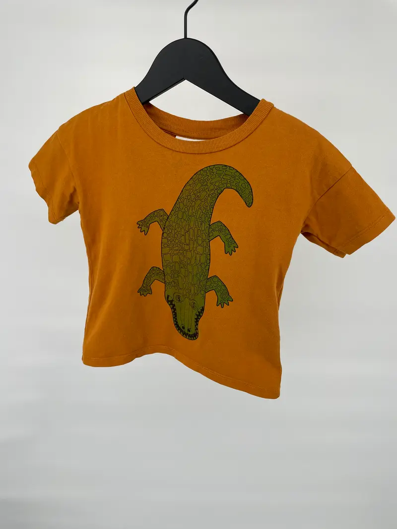 T-shirt Bruin Krokodil Maat 92 / 98
