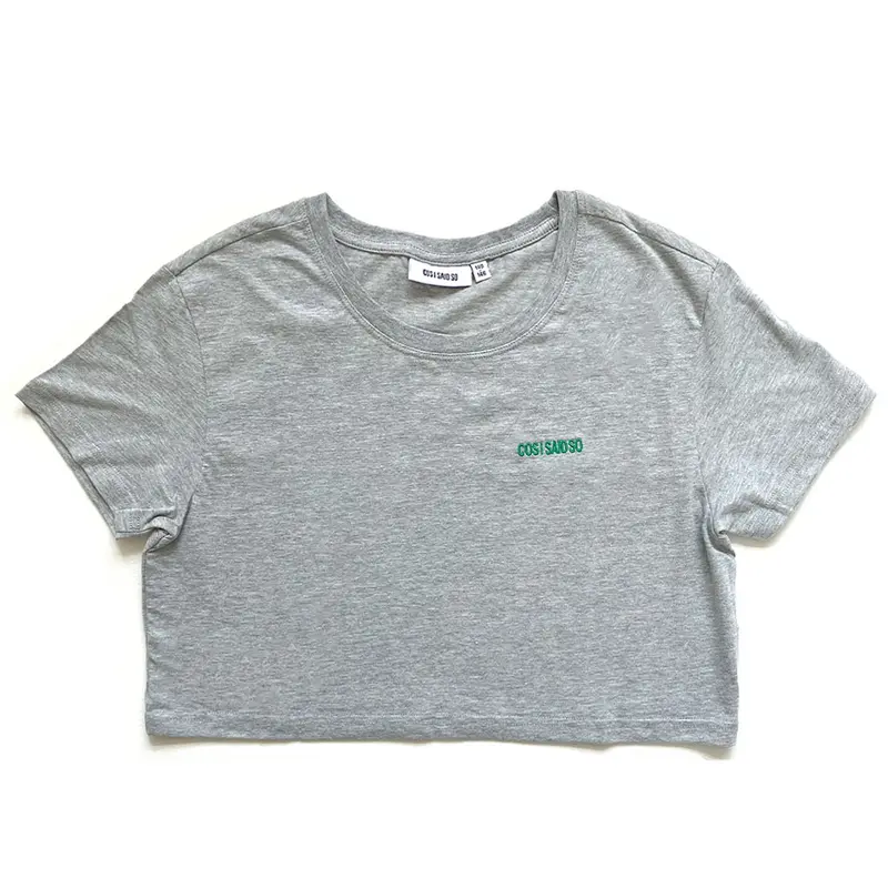 T-shirt Cropped Heather Grey