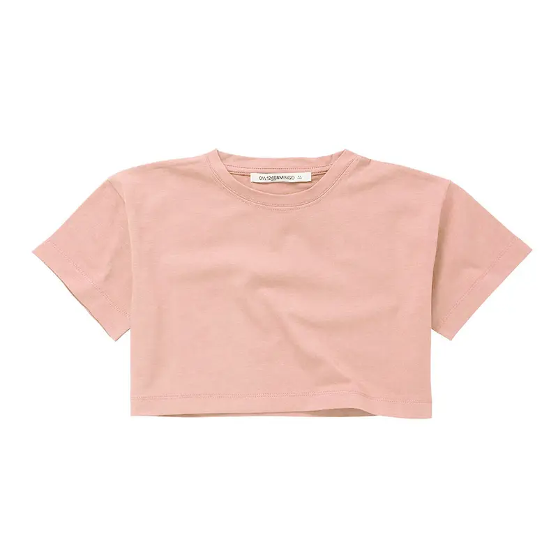 T-shirt Cropped Seashell Pink