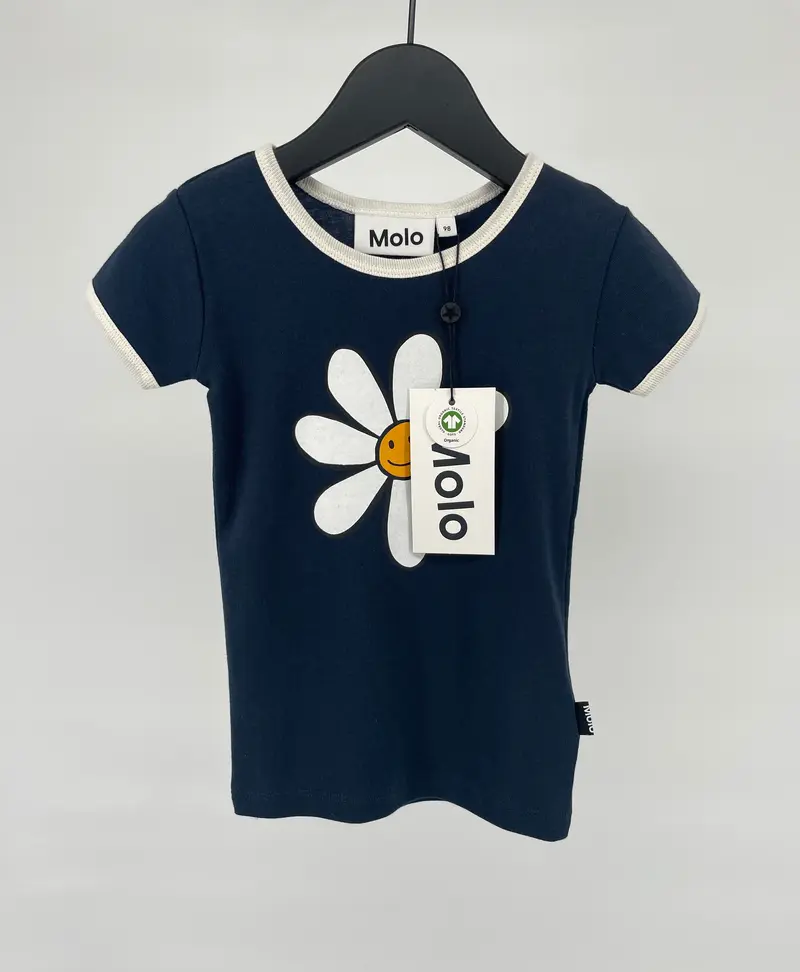 T-shirt Donkerblauw Madelief Maat 98