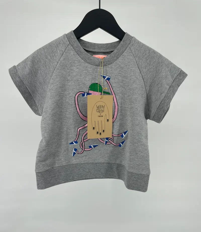 T-shirt Grijs Inktvis Maat 104