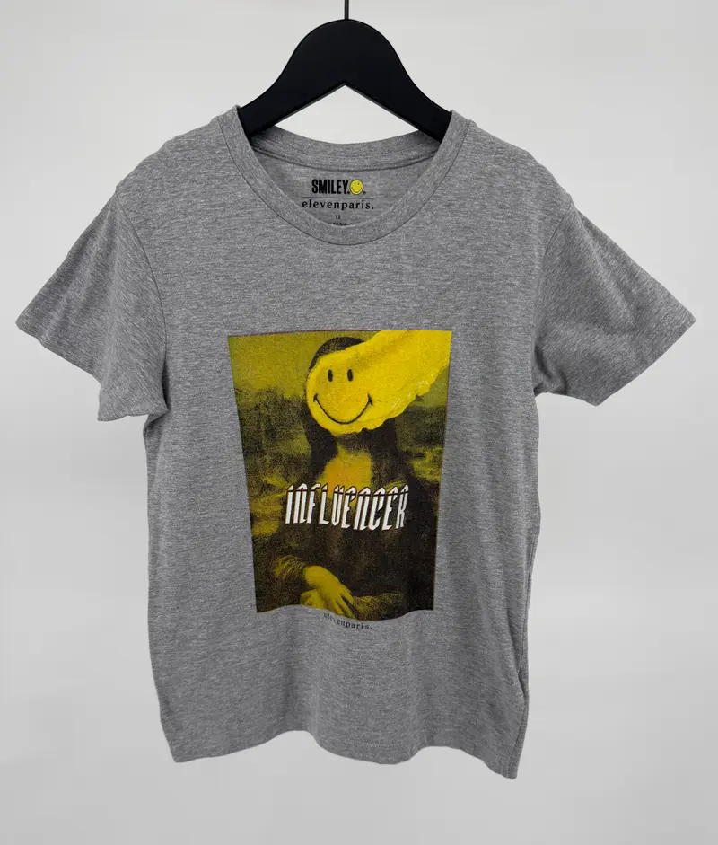 T-shirt Grijs Mona Lisa Influencer Maat 152
