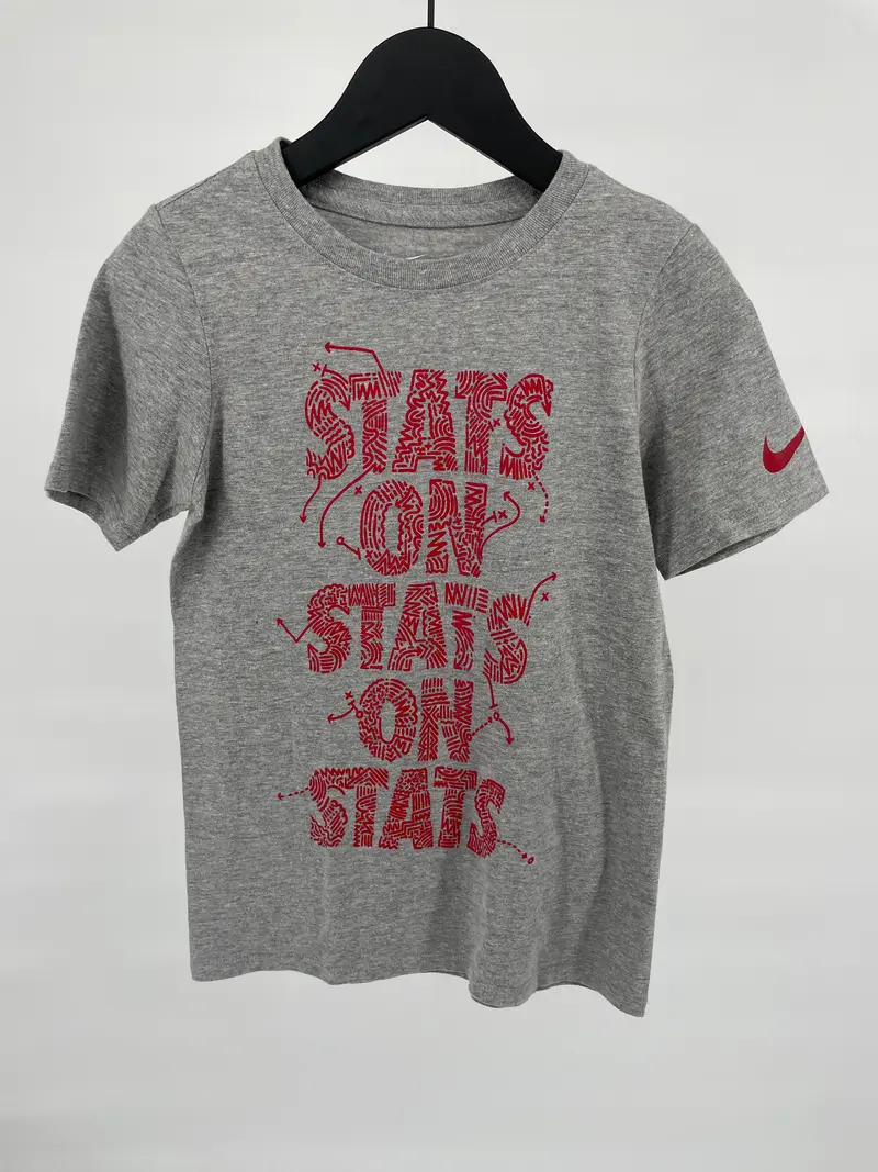 T-shirt Grijs Stats On Stats On Stats Maat 122 / 128
