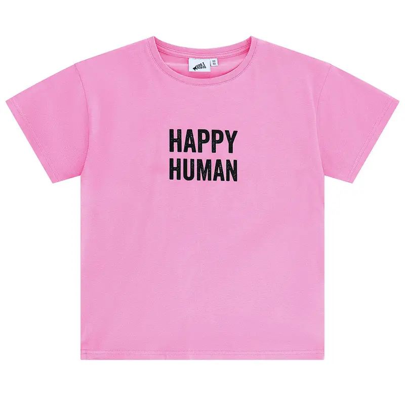 T-shirt Happy Human Fuchsia