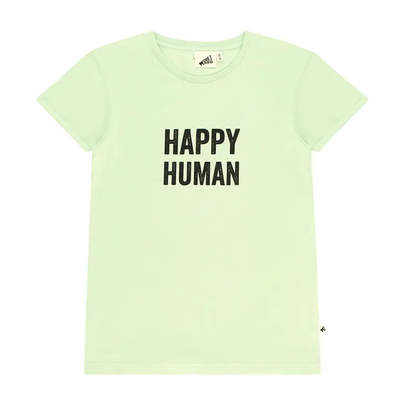 T-shirt Happy Human White Jade