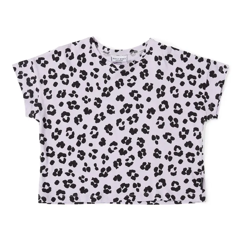 T-shirt Oversized Leopard Dusty Lilac