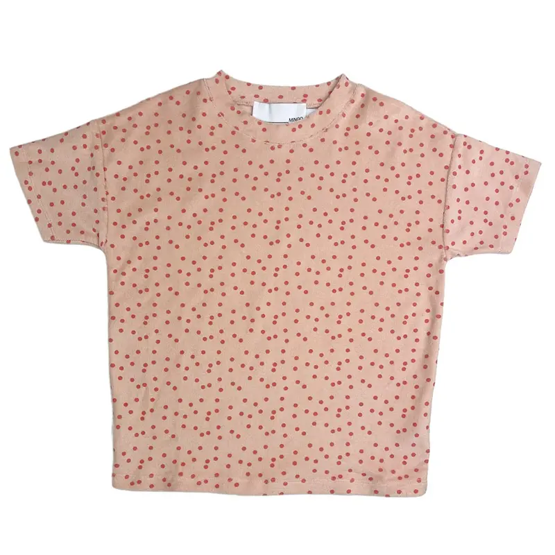 T-shirt Oversized Toweling Coral Dot