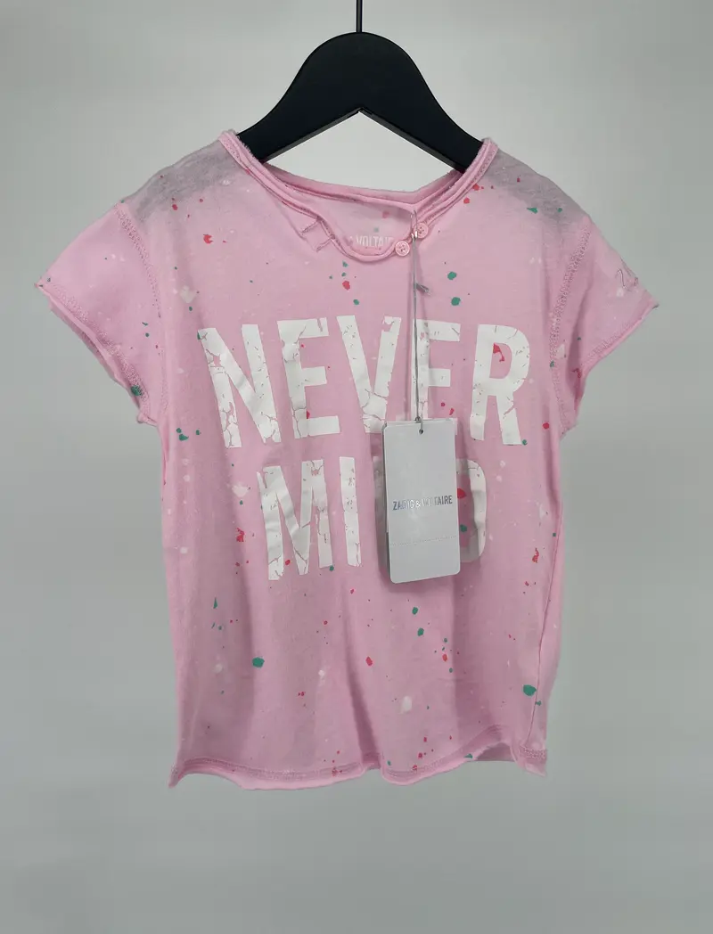 T-shirt Roze Never Mind Maat 104