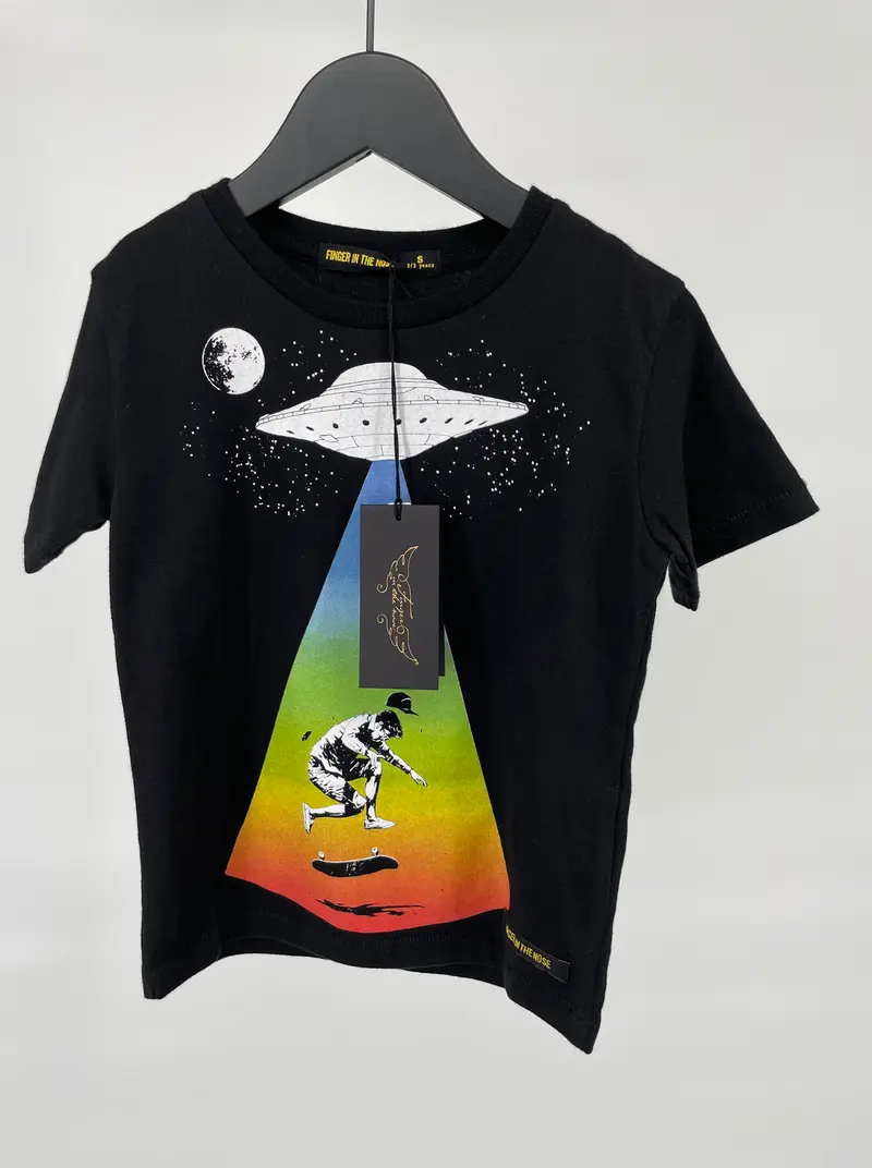 T-shirt Zwart Ufo Maat 92