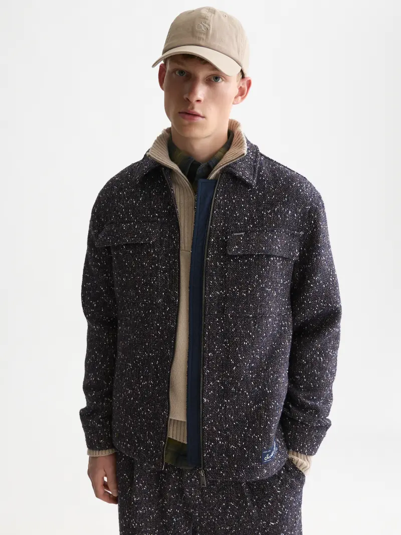 Tailored Wool-Blend Tweed Jacket