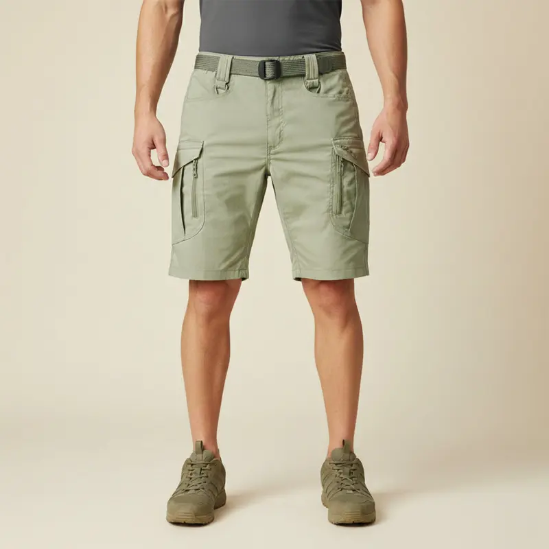 Taktische Herren-Cargoshorts mit integriertem Gürtel