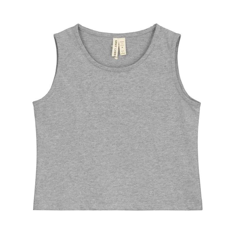Tanktop Cropped Grey Melange