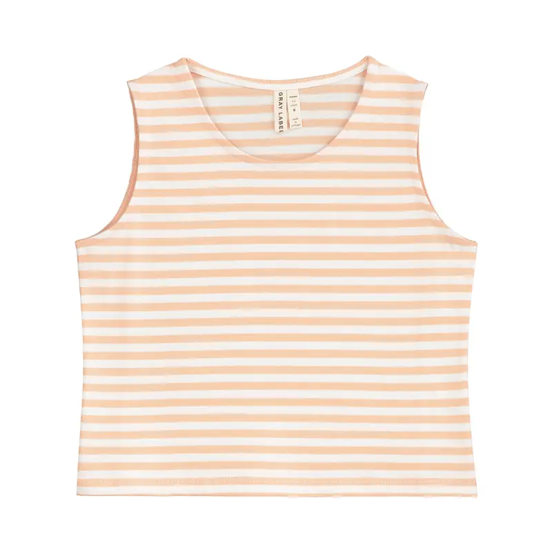 Tanktop Cropped Pop White Striped